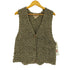 ウールリッチ WOOLRICH 90S OATMEAL HANDKNIT かぎ針編み ハイゲージ 木製ボタン ウール ニットベスト レディース import:M