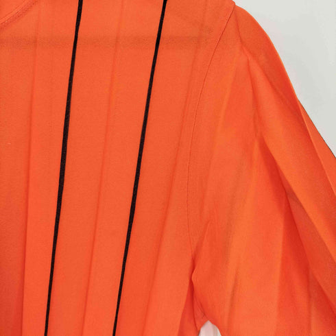 イッセイミヤケ ISSEY MIYAKE 90s 99AW ノーカラー ストライプ ジップアップ プリーツ ジャケット レディース JPN:M