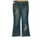 T.S.J JEANS Y2K 花柄 ラインストーン フレアデニムパンツ レディース 28