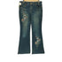 T.S.J JEANS Y2K 花柄 ラインストーン フレアデニムパンツ レディース 28