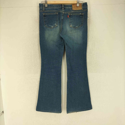 T.S.J JEANS Y2K 花柄 ラインストーン フレアデニムパンツ レディース 28