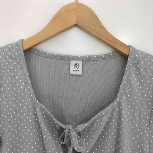 RONRON 26ss MINI DOT RIBBON COTTON CARDIGAN レディース FREE