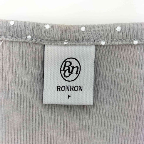 RONRON 26ss MINI DOT RIBBON COTTON CARDIGAN レディース FREE