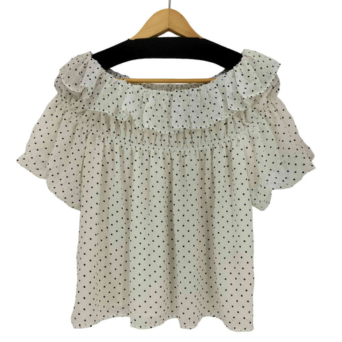 flower breezy dot blouse ブリージードットブラウス レディース FREE