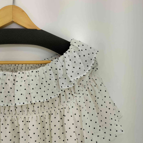 flower breezy dot blouse ブリージードットブラウス レディース FREE