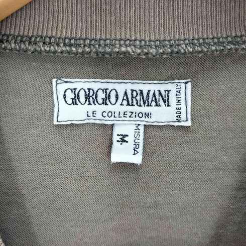 ジョルジオアルマーニ Giorgio Armani 80-90S LE COLLEZIONI イタリア製 フロントロゴ刺繍 Tシャツ メンズ import:M