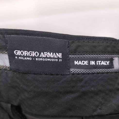 ジョルジオアルマーニ Giorgio Armani 90S 黒タグ イタリア製 ウールレーヨン 2タック スラックス メンズ 44