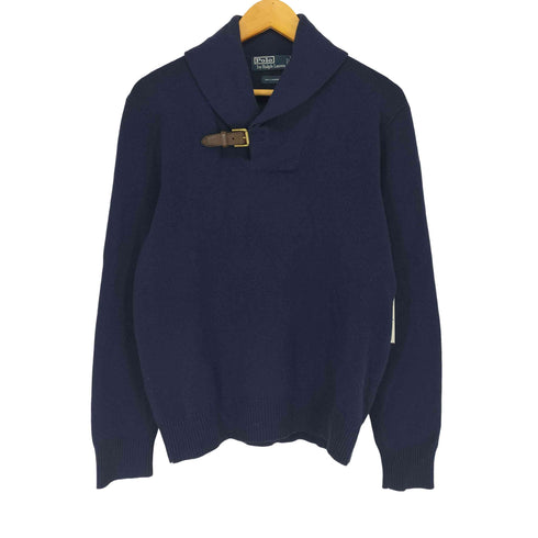 ポロバイラルフローレン Polo by RALPH LAUREN CASHMERE カシミヤ100% ベルト付き ショールカラーセーター メンズ import:S