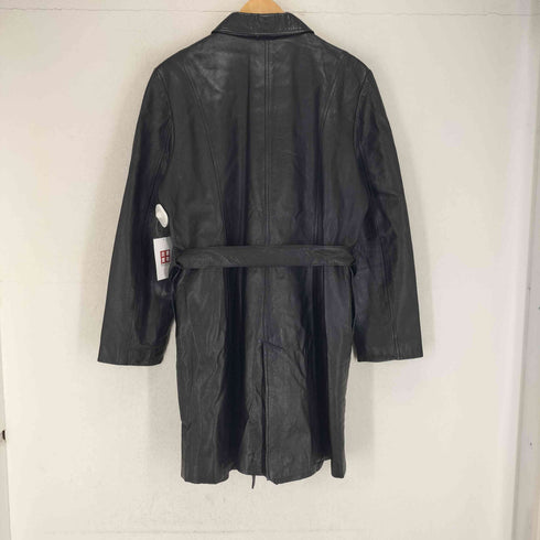 ELLECLIP lamb leather レザーステンカラーコート レディース JPN:15号