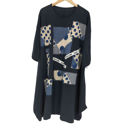 コイビトミサキ koibito misaki パッチワーク刺繍 Tシャツ ワンピース レディース M-L
