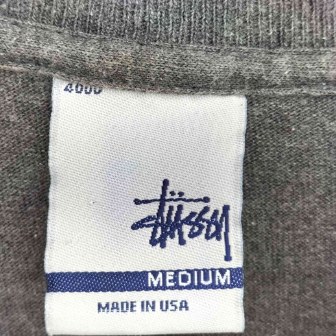 ステューシー Stussy 00s USA製 銀タグ ロゴ刺繍プリント N4 半袖Tシャツ メンズ JPN:M