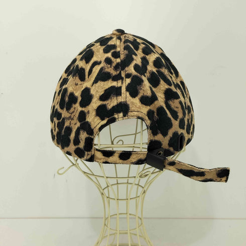 ザラ ZARA アニマルプリントツイルキャップ ヒョウ柄 レディース S-M (54cm)