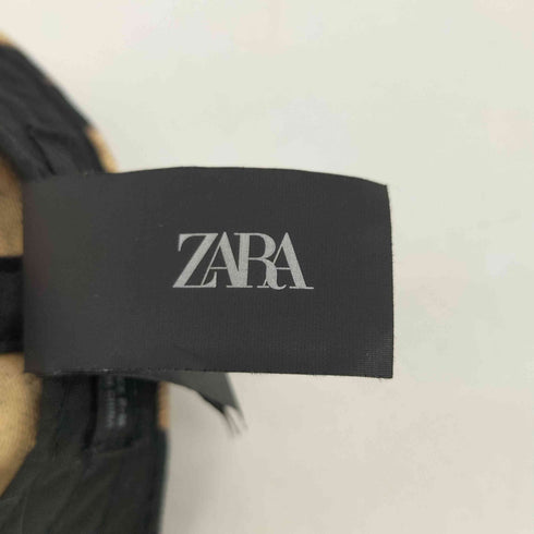 ザラ ZARA アニマルプリントツイルキャップ ヒョウ柄 レディース S-M (54cm)