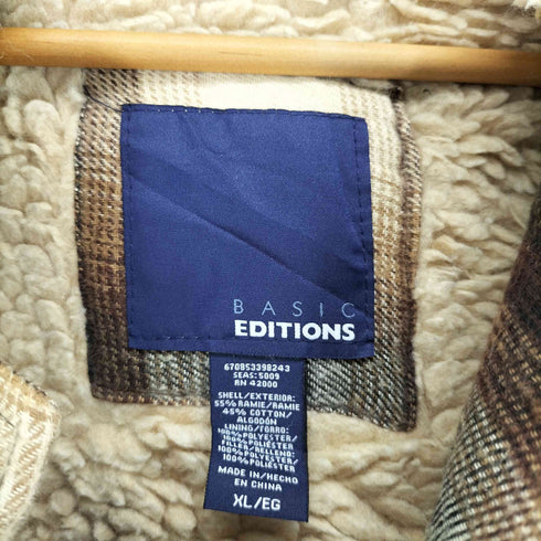 BASIC EDITION 裏ボア フード ネル ジャケット メンズ JPN:XL