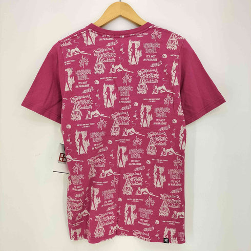 ヒステリックグラマー HYSTERIC GLAMOUR DEVIL 総柄切替 プリント 半袖Tシャツ メンズ JPN:S