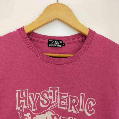 ヒステリックグラマー HYSTERIC GLAMOUR DEVIL 総柄切替 プリント 半袖Tシャツ メンズ JPN:S