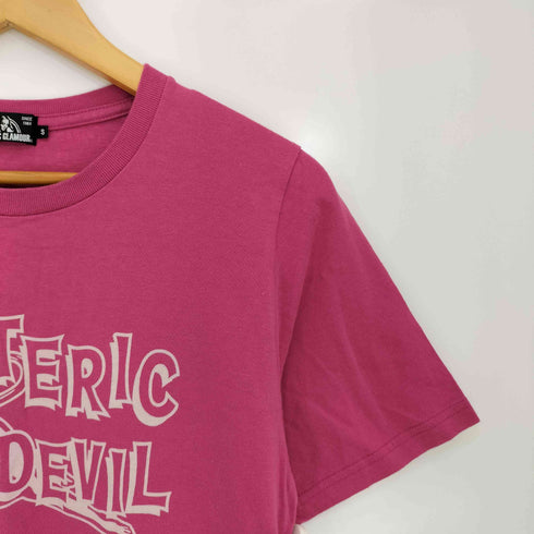 ヒステリックグラマー HYSTERIC GLAMOUR DEVIL 総柄切替 プリント 半袖Tシャツ メンズ JPN:S