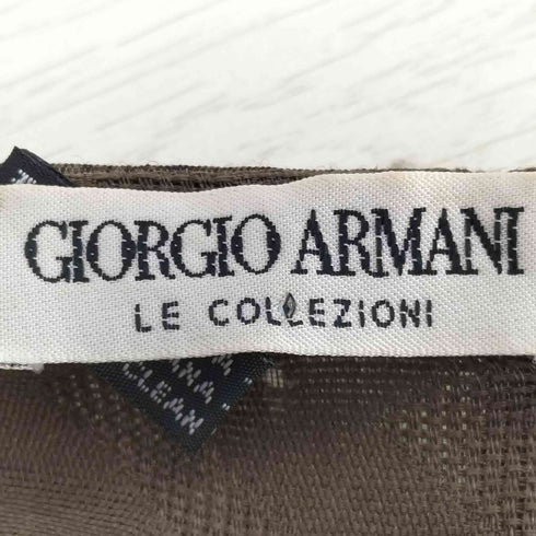 ジョルジオアルマーニ Giorgio Armani LE COLLEZIONI シルクウール 総柄 ストール メンズ