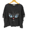 premonition 猫アートプリント フリンジ袖 クルーネックTシャツ y2k レディース