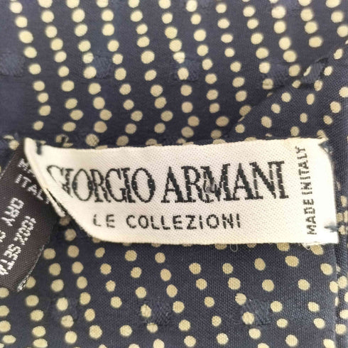 ジョルジオアルマーニ Giorgio Armani LE COLLEZIONI シルク100% 総柄 ストール メンズ