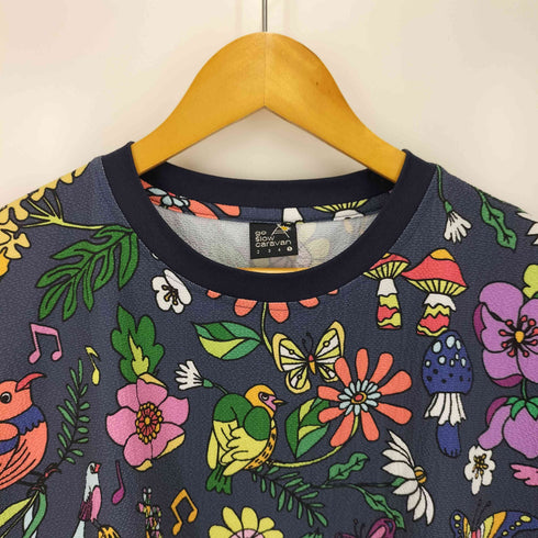 ゴースローキャラバン go slow caravan シアサッカー 総柄 クルーネック S/S Tシャツ メンズ 5