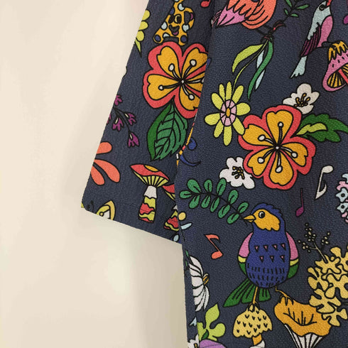 ゴースローキャラバン go slow caravan シアサッカー 総柄 クルーネック S/S Tシャツ メンズ 5
