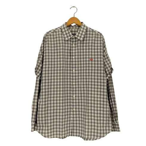 ディーゼル DIESEL S-DOUBLER ワイドシルエット レイヤードスリーブ チェック シャツ メンズ import:L