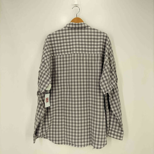 ディーゼル DIESEL S-DOUBLER ワイドシルエット レイヤードスリーブ チェック シャツ メンズ import:L