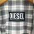 ディーゼル DIESEL S-DOUBLER ワイドシルエット レイヤードスリーブ チェック シャツ メンズ import:L
