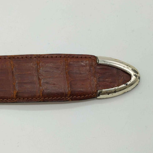 GENUINE CROCODILE イタリア製 レザー ベルト メンズ 75