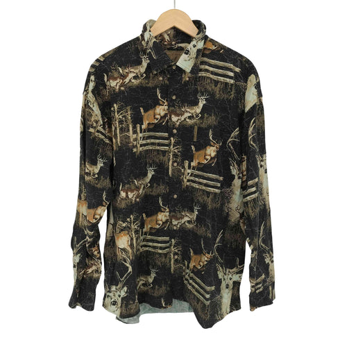 NORTH RIVER 総柄 L/S シャツ メンズ