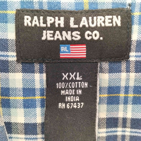 ポロジーンズカンパニーラルフローレン POLO JEANS COMPANY RALPH LAUREN タータンチェック フロントポケット ボタンダウンシャツ メンズ import:XXL