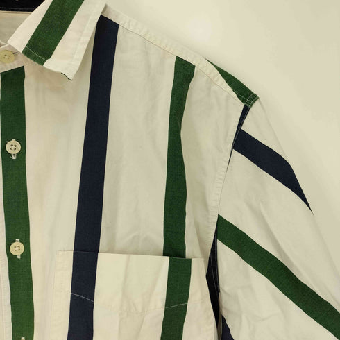 ジェイクルー J.CREW 90s 巨人タグ コットン マルチストライプ ポケット L/S シャツ メンズ import:S