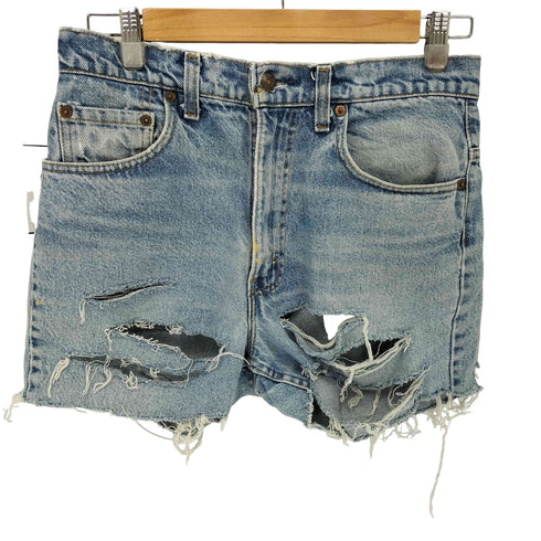 リーバイス Levis 90s USA製 517 ボタン裏513刻印 ダメージデニム ショーツ レディース W32 L32