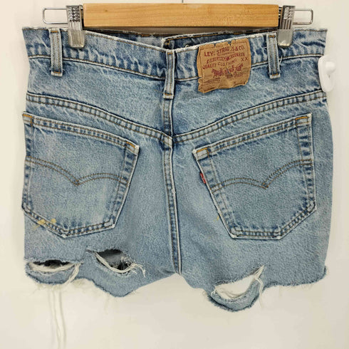 リーバイス Levis 90s USA製 517 ボタン裏513刻印 ダメージデニム ショーツ レディース W32 L32