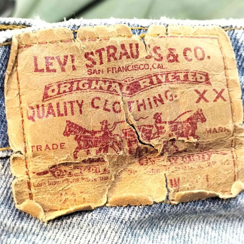 リーバイス Levis 90s USA製 517 ボタン裏513刻印 ダメージデニム ショーツ レディース W32 L32