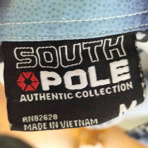 サウスポール SOUTHPOLE 90s-00s 総柄 開襟 オープンカラーシャツ オーバーサイズ B系 メンズ JPN:M