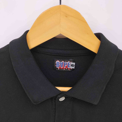 アベイシングエイプ A BATHING APE 90-00s 初期タグ ロゴプリント ポロシャツ メンズ JPN:L