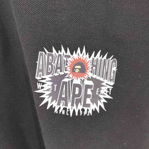 アベイシングエイプ A BATHING APE 90-00s 初期タグ ロゴプリント ポロシャツ メンズ JPN:L