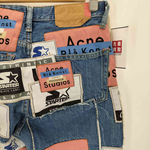 アクネストゥディオズブロコンスト Acne Studios Bla Konst 1997 COLLAB PATCH JEANS コラボ パッチデニム レディース 165/60A