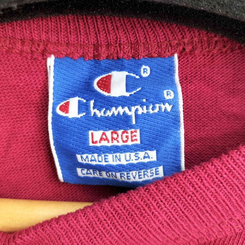 チャンピオン Champion 90S USA製 スクリプトロゴ クルーネック Tシャツ シングルステッチ メンズ import:L