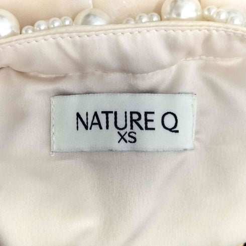 NATURE Q パールデザイン シアー サテン ブラウス レディース import:XS