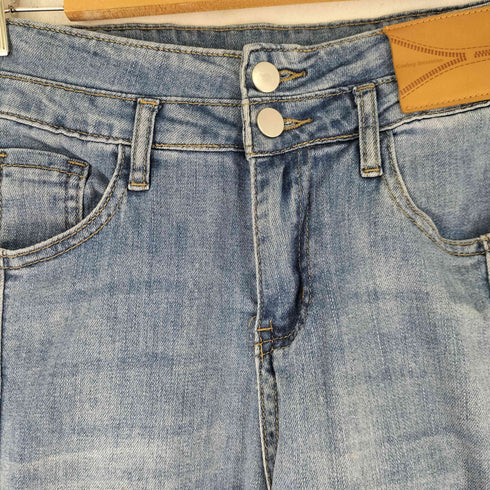 ジップフライ デニムパンツ レディース UK:26-27