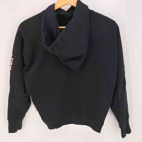 ディーゼル DIESEL モノトーン センターブレイブマン 総柄グラフィックプリント クロップド プルオーバーパーカー レディース UK:12