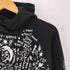 ディーゼル DIESEL モノトーン センターブレイブマン 総柄グラフィックプリント クロップド プルオーバーパーカー レディース UK:12