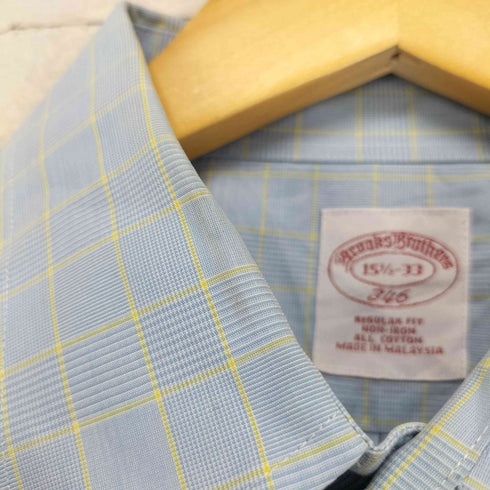 ブルックスブラザーズ 346 BROOKS BROTHERS REGULAR FIT L/S チェック レギュラーカラーシャツ メンズ 15 1/2