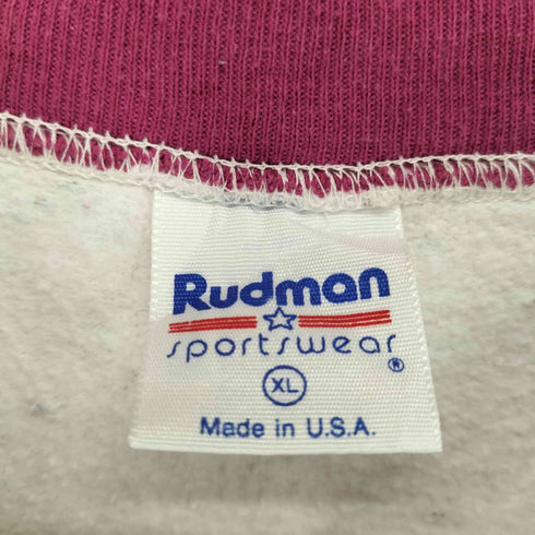 Rudman USA製 プリント 5分袖 スウェット メンズ JPN:XL