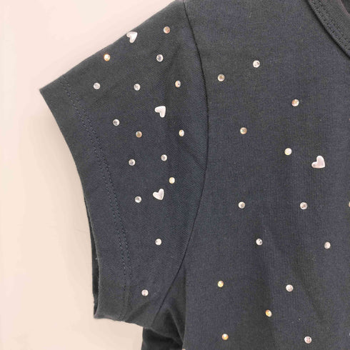 HOTTER THAN HELL RHINESTONE CROPPED TEE レディース FREE