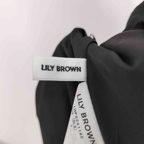 リリーブラウン Lily Brown シアージャガードフレアミディスカート レディース 1