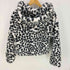 KRYCLOTHING レオパード柄 クロップド ファージャケット レディース